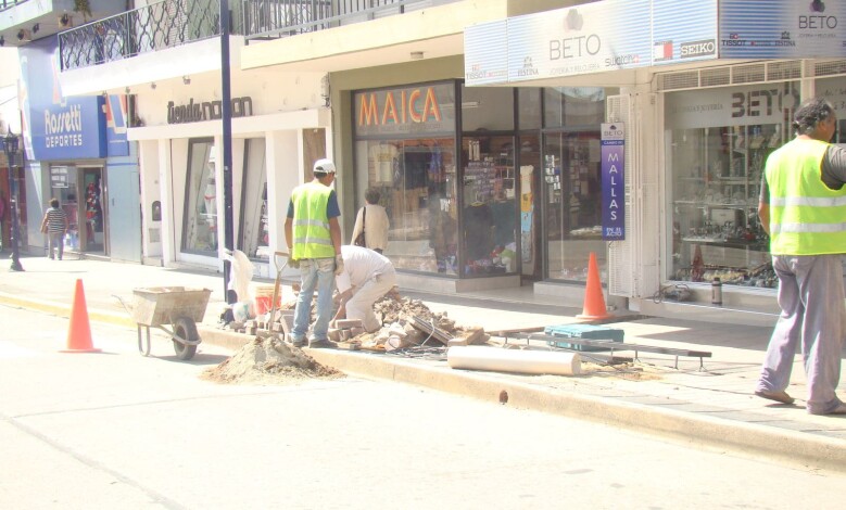 Obras de ampliación de veredas en el Centro