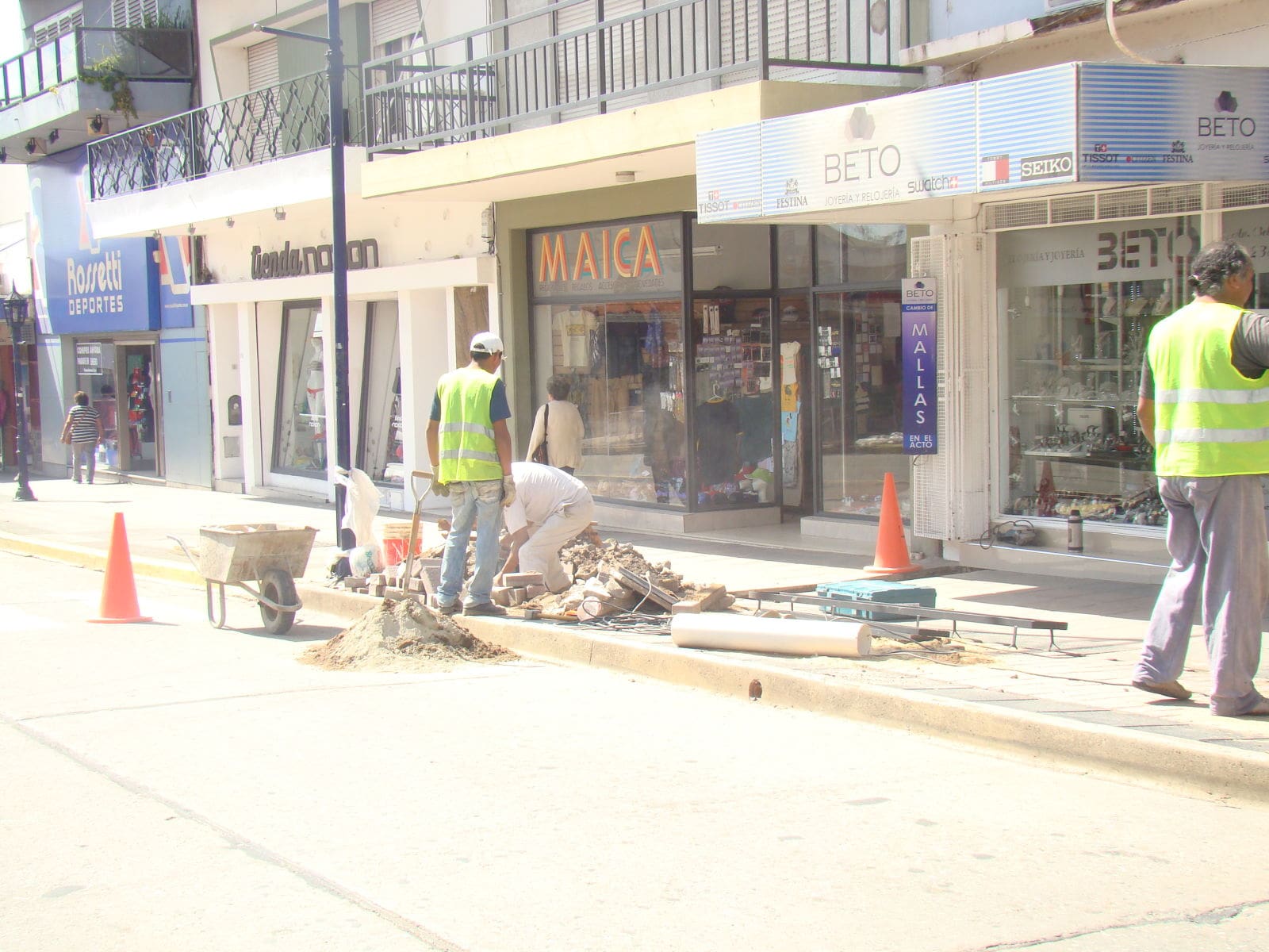 Obras de ampliación de veredas en el Centro