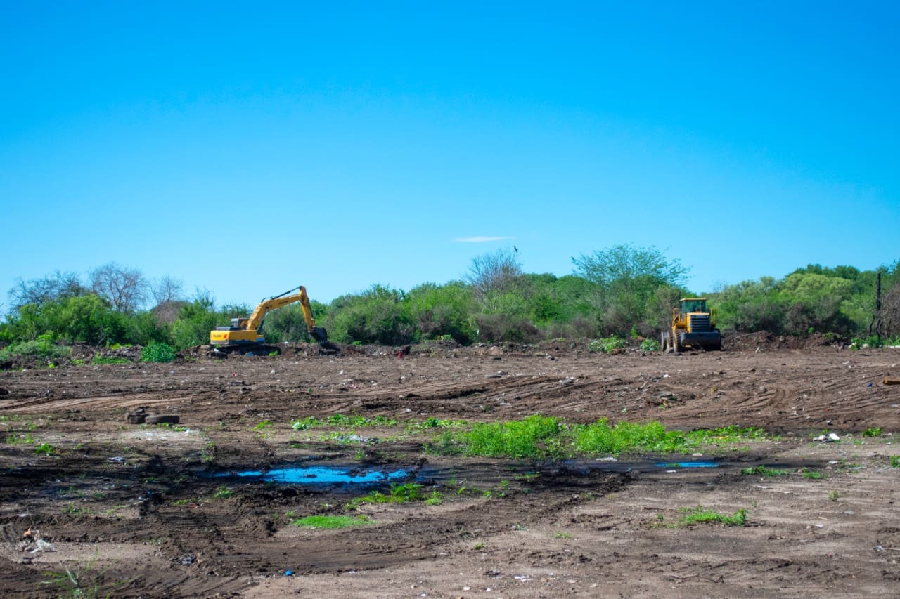 Avanza la limpieza del predio de ramas y podas en las Lagunas Sanitarias